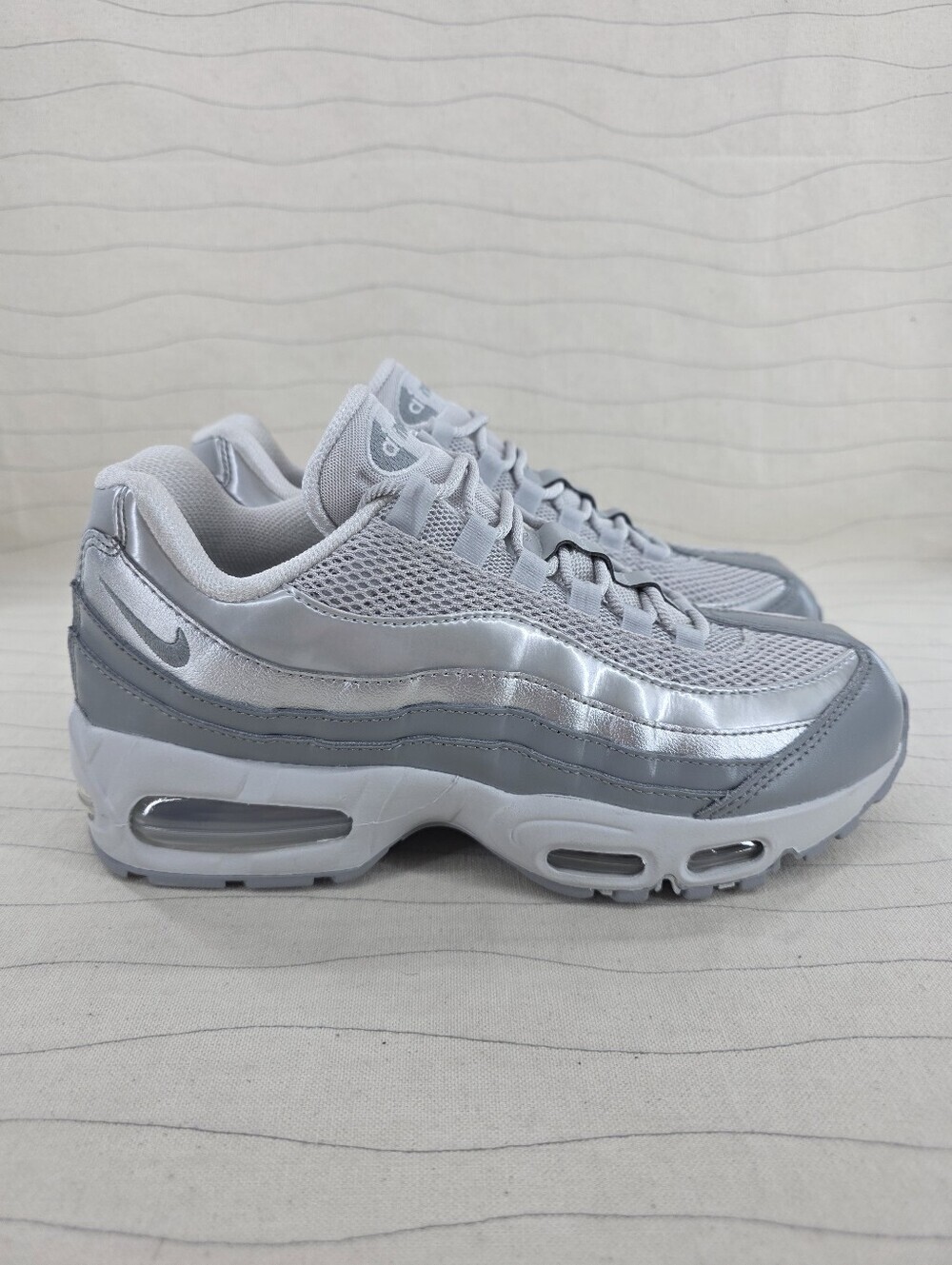 Nike Womens Air Max 95 Big Bubble Grey Fog Silver Sneakers IB6398-001 Sz 8.5 NEW